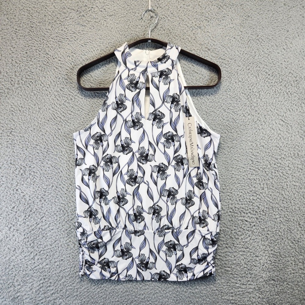 Catherine Malandrino NWT Sleeveless‎ Floral Halter Top Women's S/P Cottagecore